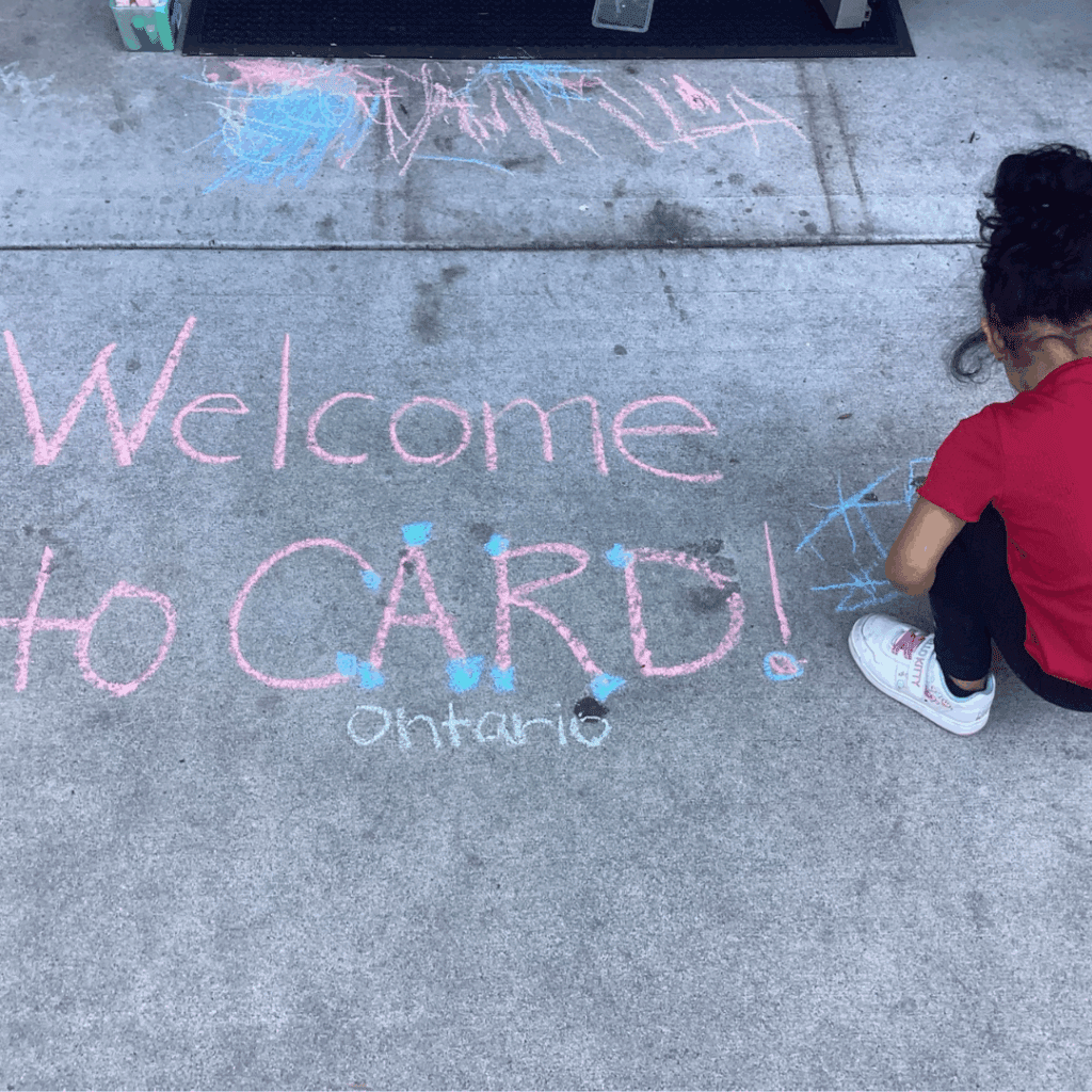 CA Ontario Welcome to CARD Sidewalk Chalk
